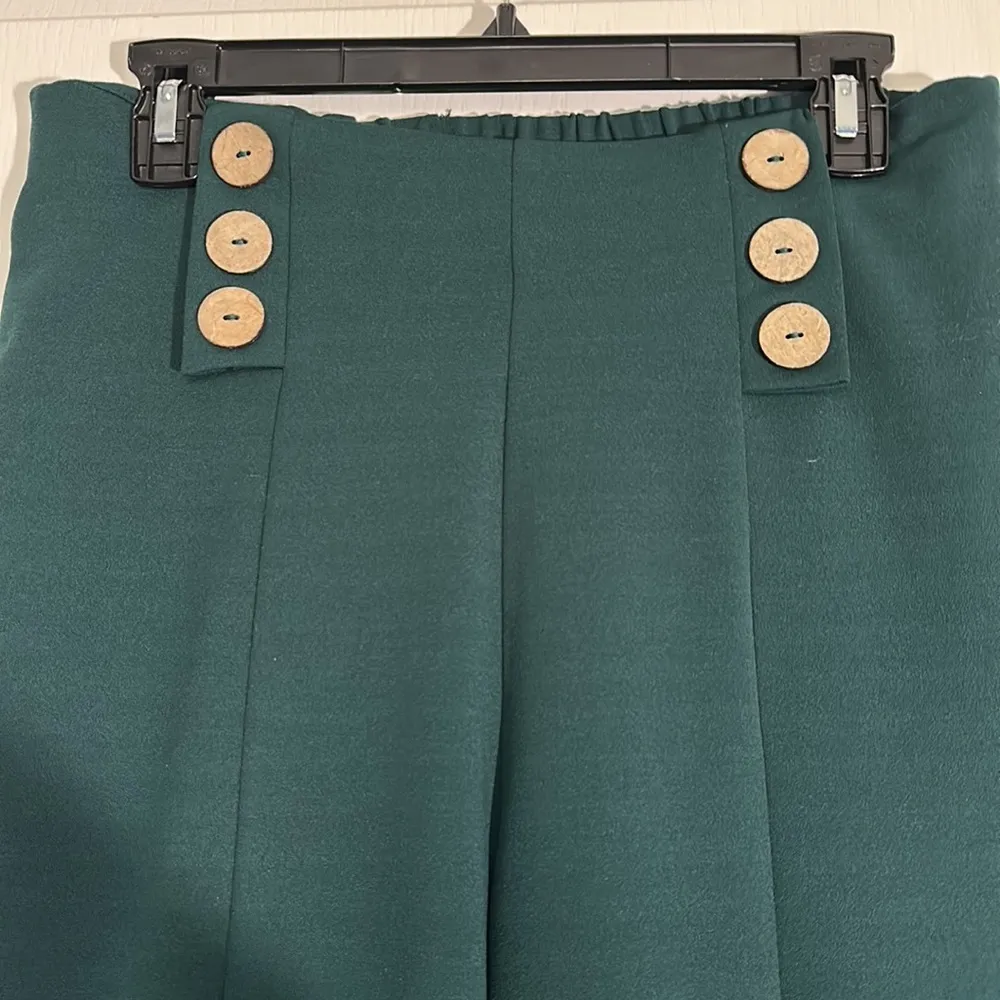 Women's Haute Monde Emerald Green Wide Pants Trousers Size Large GUC #3099 - Image 2