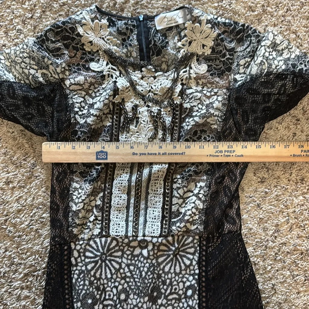 Anthropologie Byron‎ Lars Lace Melange Dress, 6 Black - Image 14