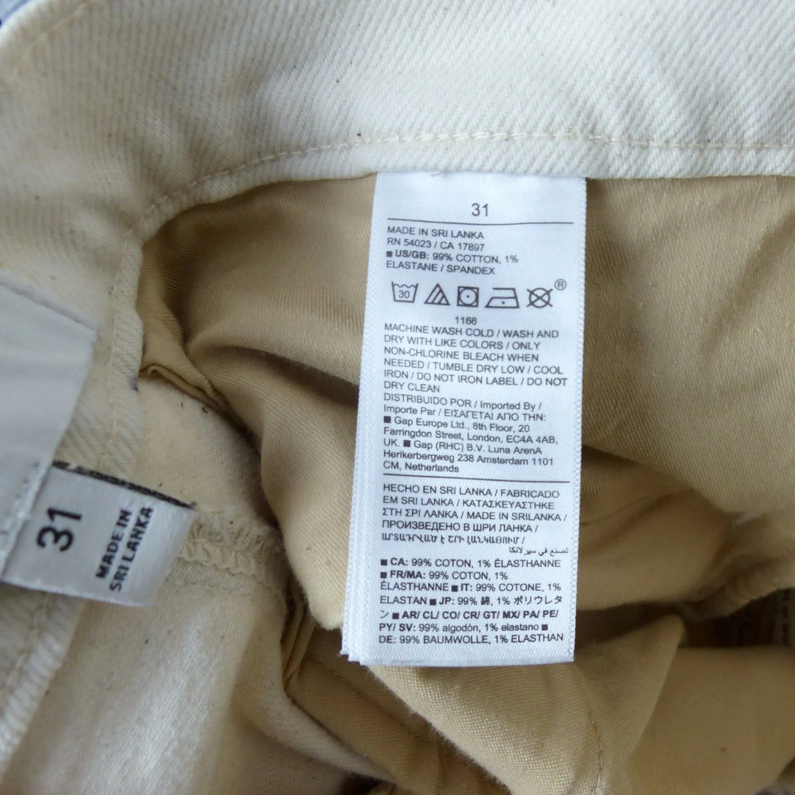 Banana Republic Jeans Womens 31 Ecru Denim Kick Trouser High Rise Ankle Flare - Image 14