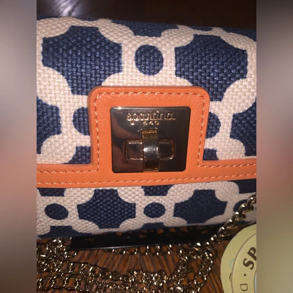 NWT Spartina 449 May River Cooper Nautical Crossbody Chain Wallet Toggle Bag - Image 8