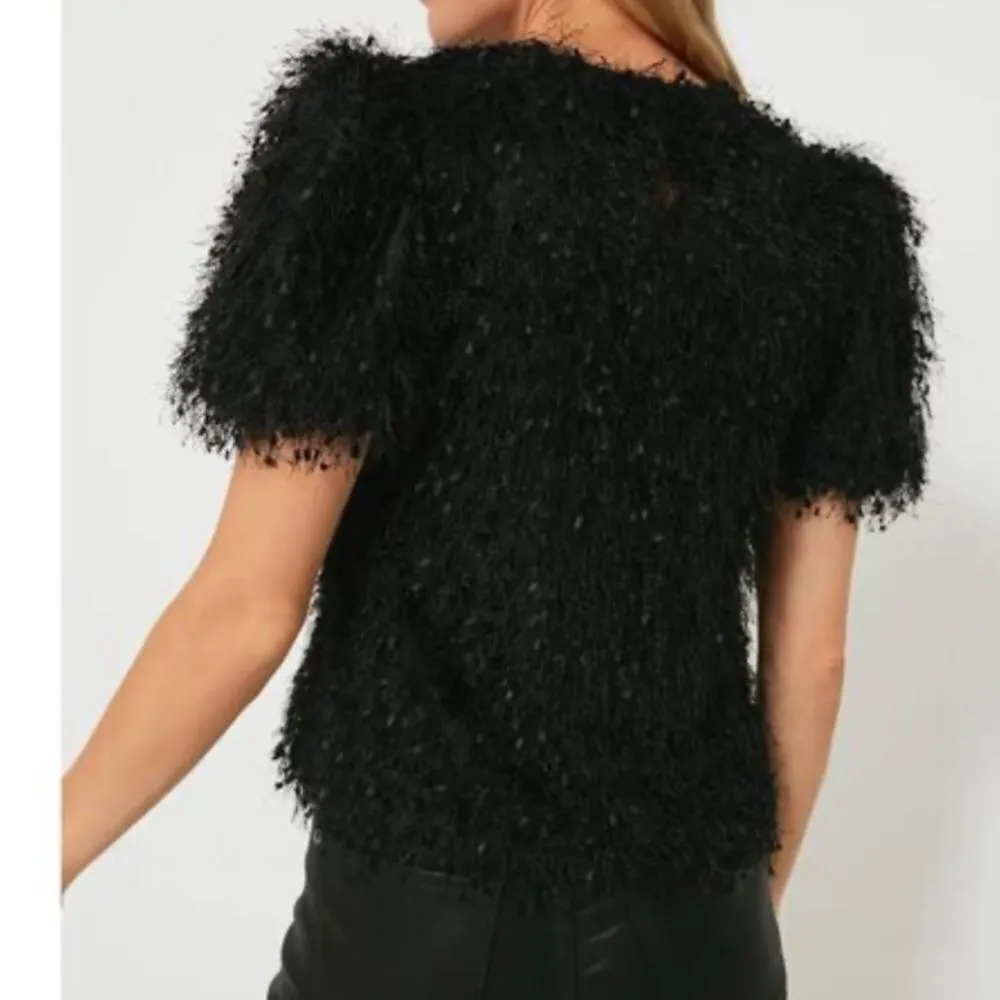 Hyacinth House Tuckernuck BLACK TEXTURED HAZEL BLOUSE NWT XS - Image 4