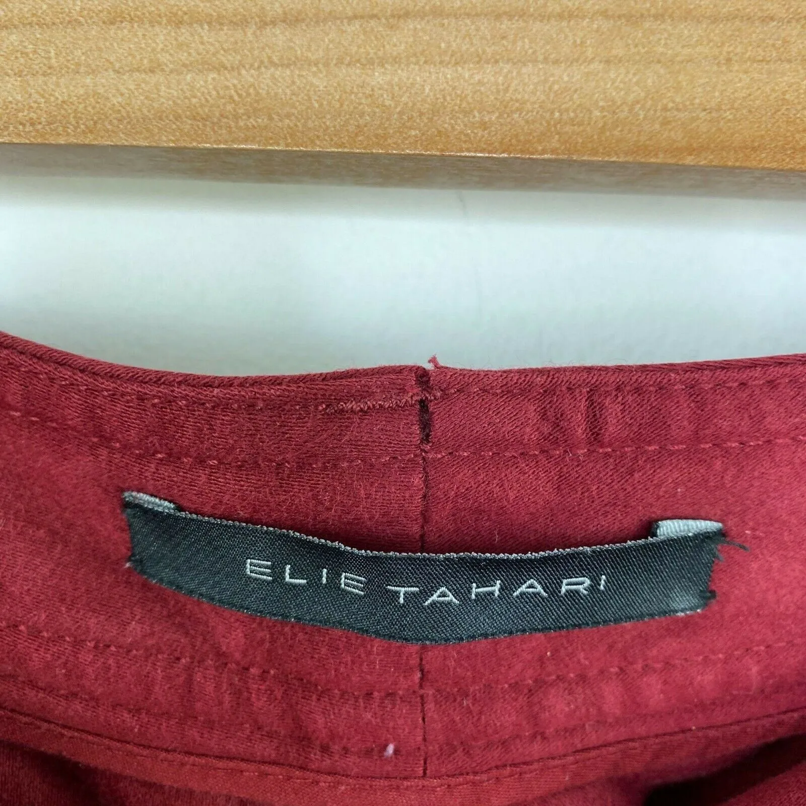 Elie Tahari Womens Y2K Red Mid Rise Bootcut Jeans Size 6 Festival Boho - Image 5