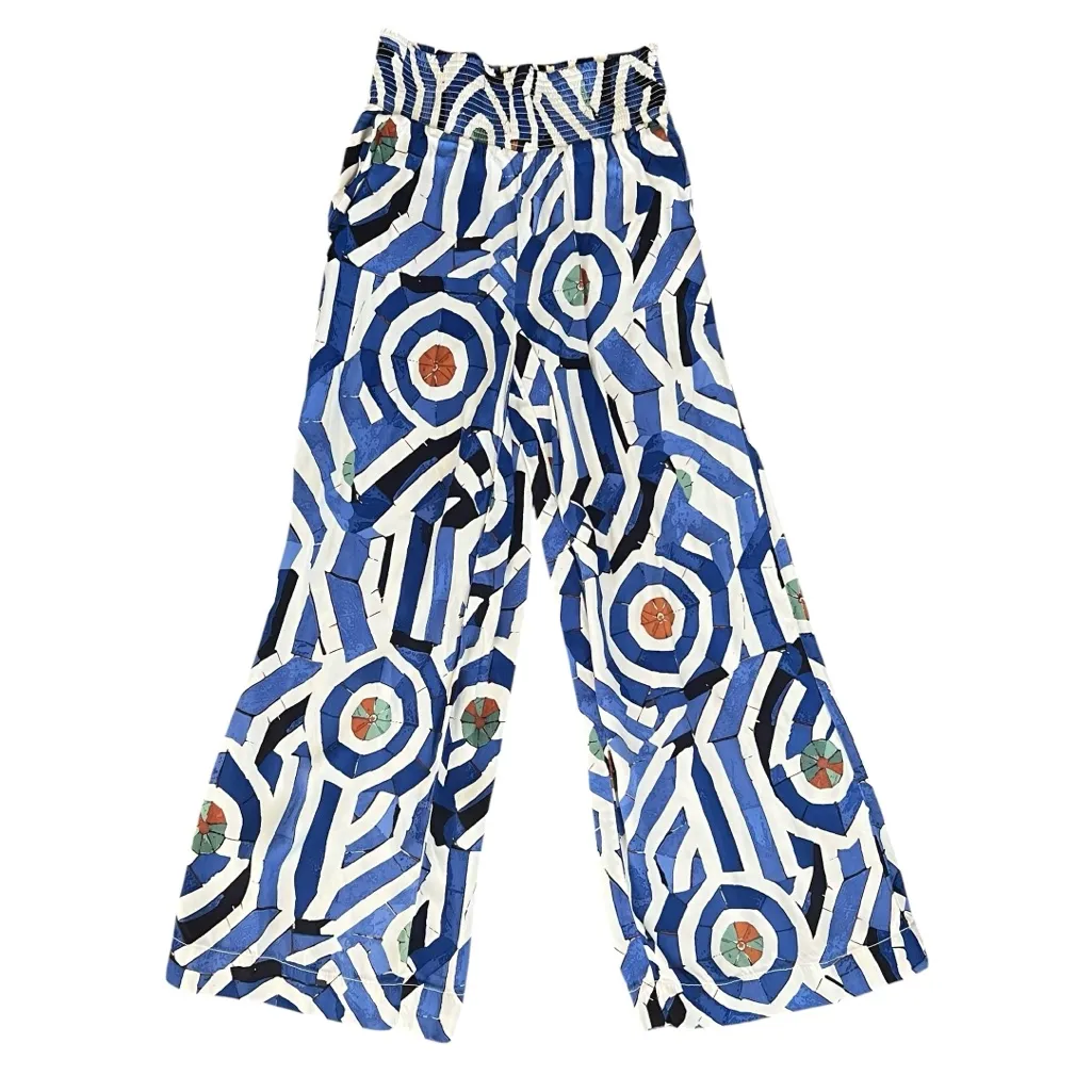 Anthropologie Maeve Women’s The Saria Smocked High Waist Wide Leg Printed Pants - Image 2