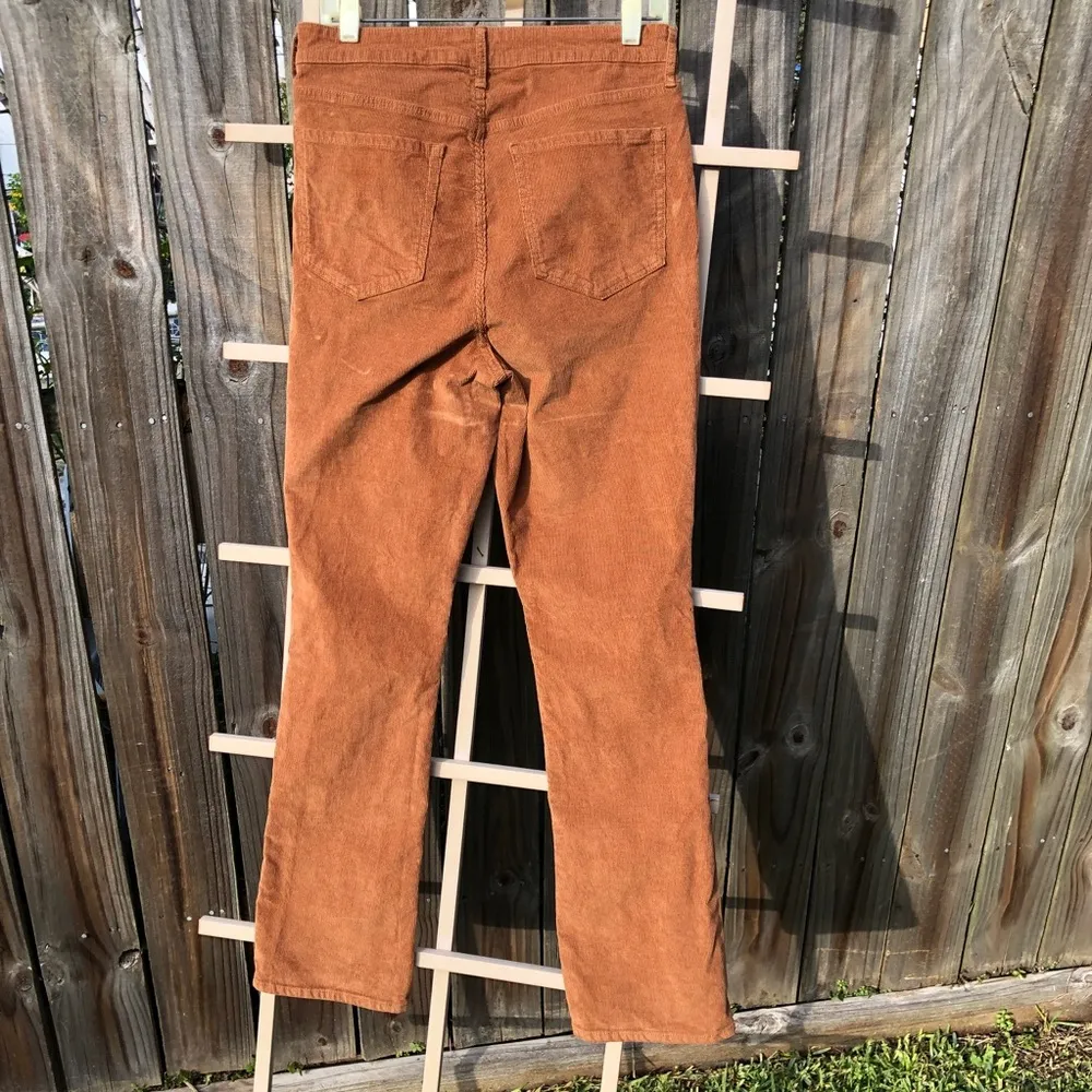 Corduroy Burnt Orange Extra High Rise Kicker Bootcut Pants Button Fly 12 - Image 6