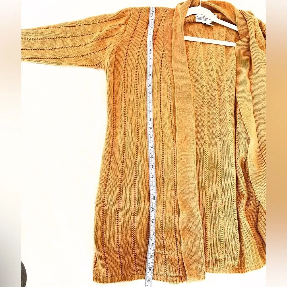 Investments Women Solid Cardigans cozy romantic chic wrap long sleeve size S - Image 6