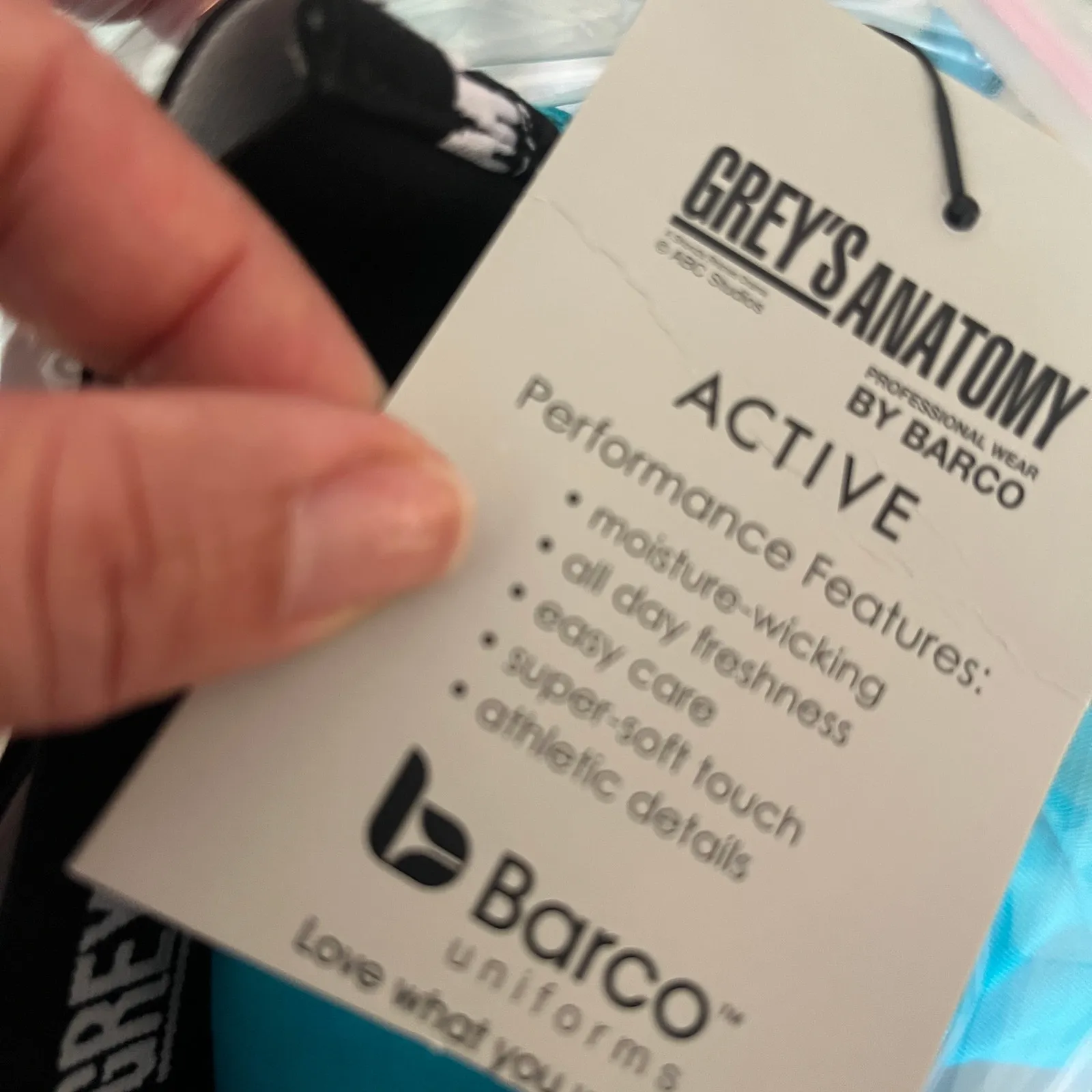 Grey’s Anatomy Active Barco Women’s Teal Scrub Pants Drawstring Pockets 5XL Green Size 5X - Image 4