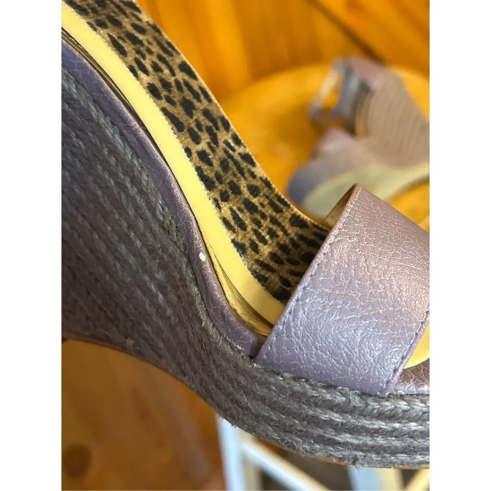 Colin Stuart Espadrilles Wedge Sandals Purple Women Size 5B - Image 11