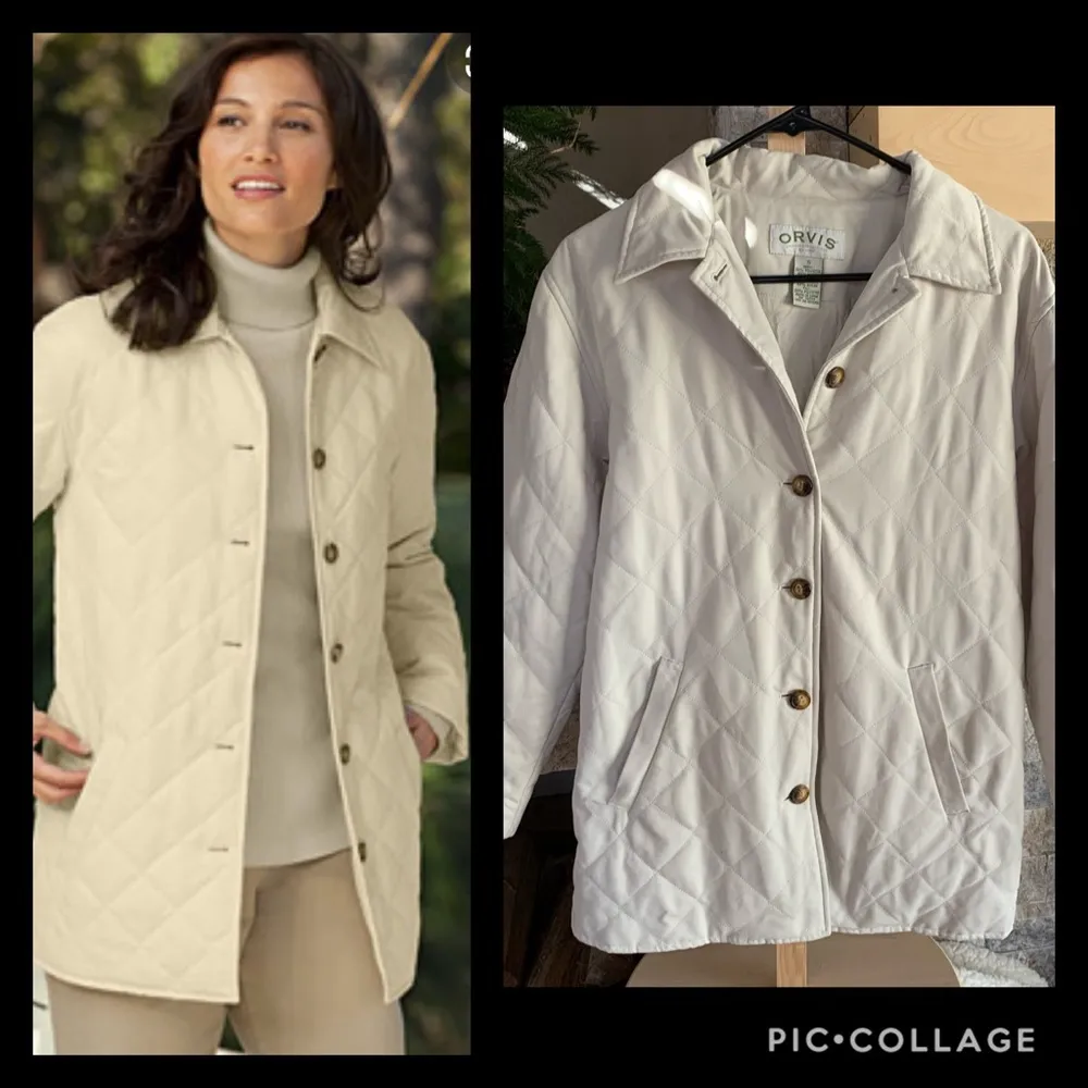 Orvis Cream Quilted Jacket - Image 2
