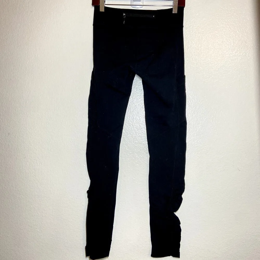 lululemon Speed Tight Cozy High-Rise Ruched Ankle Leggings Zip Pocket Black 6 - Image 6