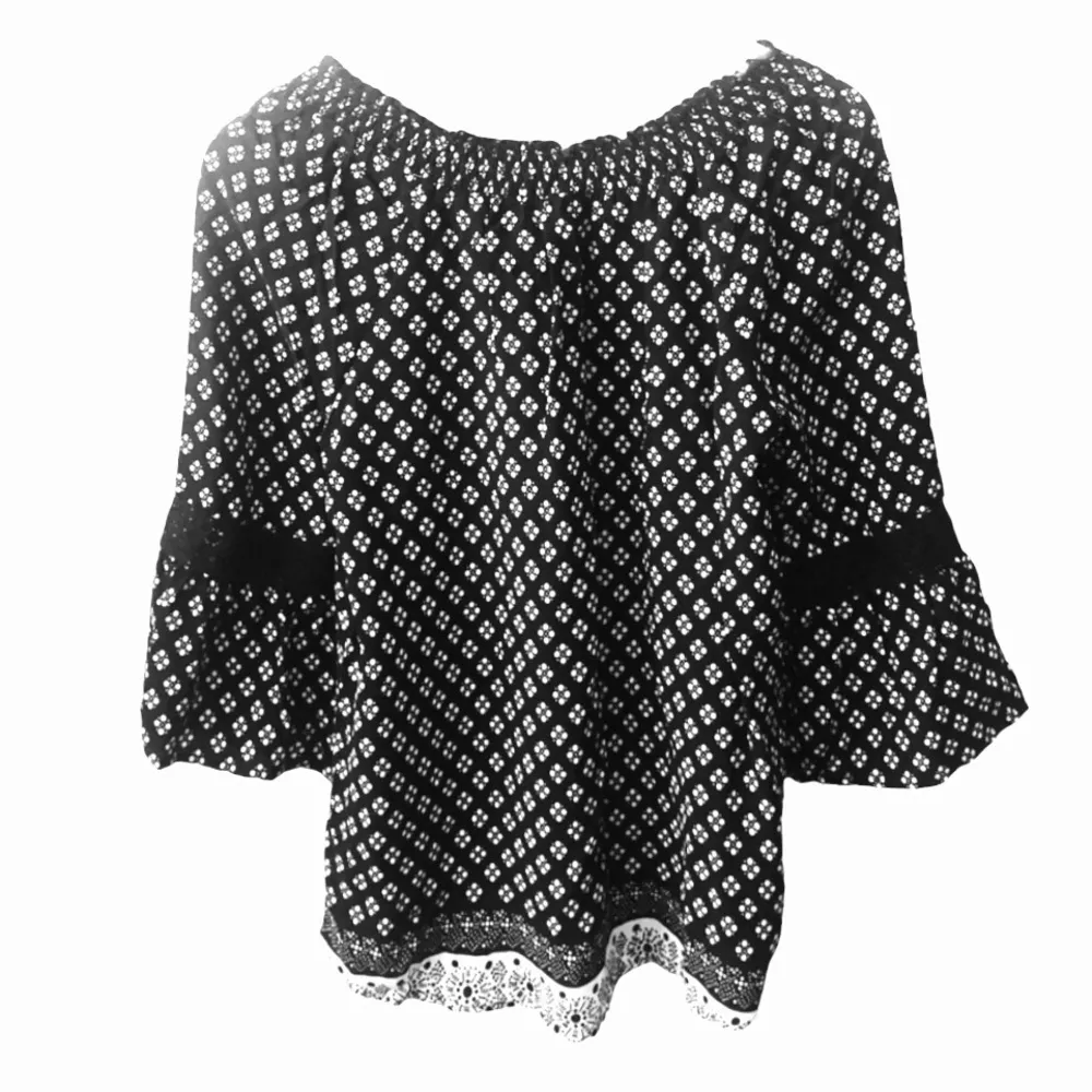 Faded Glory black & white boho blouse - Image 4