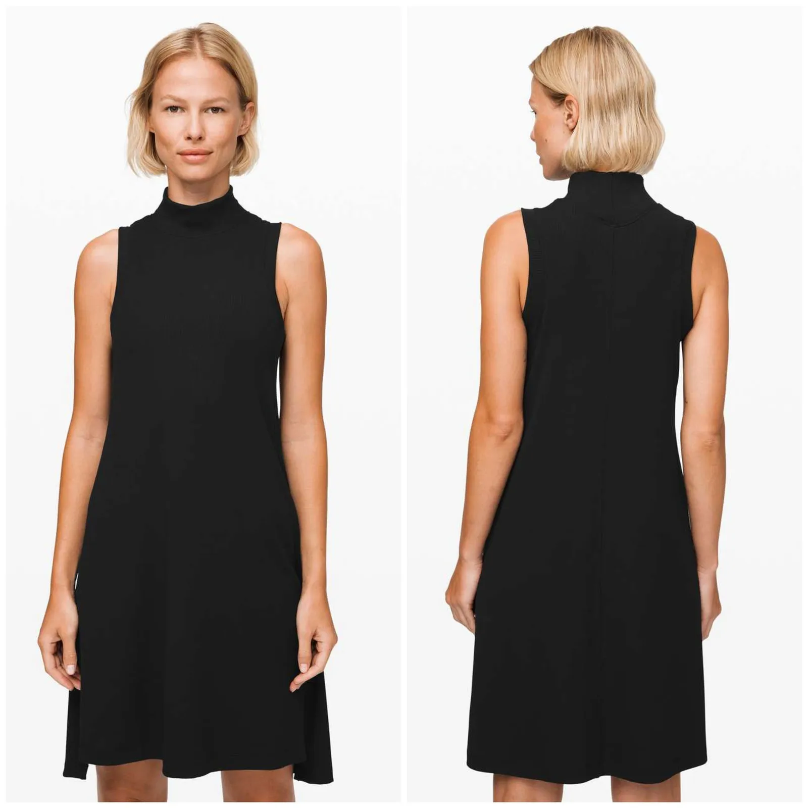 Lululemon Gone for the Week Dress Black Modal Size 12 Swing Loose Sleeveless - Image 2