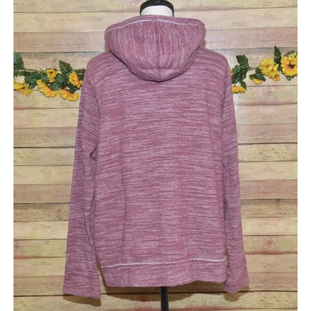 Sonoma Ladies Red Zip Up Hooded Jacket Size XL Sherpa Lining Long Sleeve Pockets - Image 11