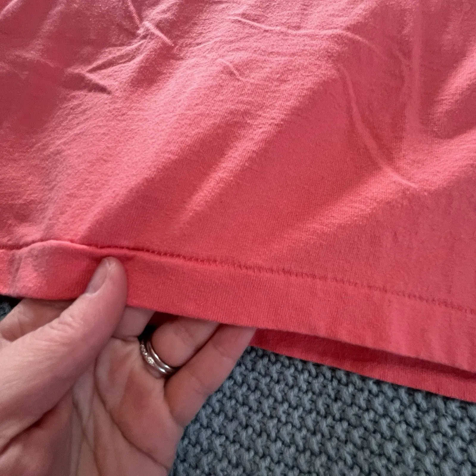 Vintage Religious T Shirt Single Stitch Best 50 50 Size Medium Faith Hope Pink - Image 4