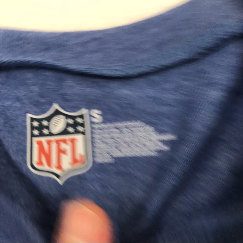 NFL 4 Her Indianapolis Colts Football Helmet Graphic Logo Blue Shirt Womens S. - Image 4