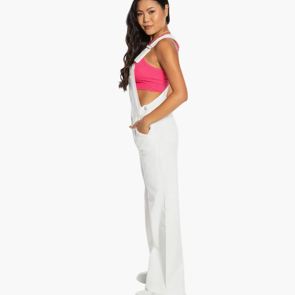 NWT Juicy Couture Wide Leg Overalls Large, WHITE - Image 5