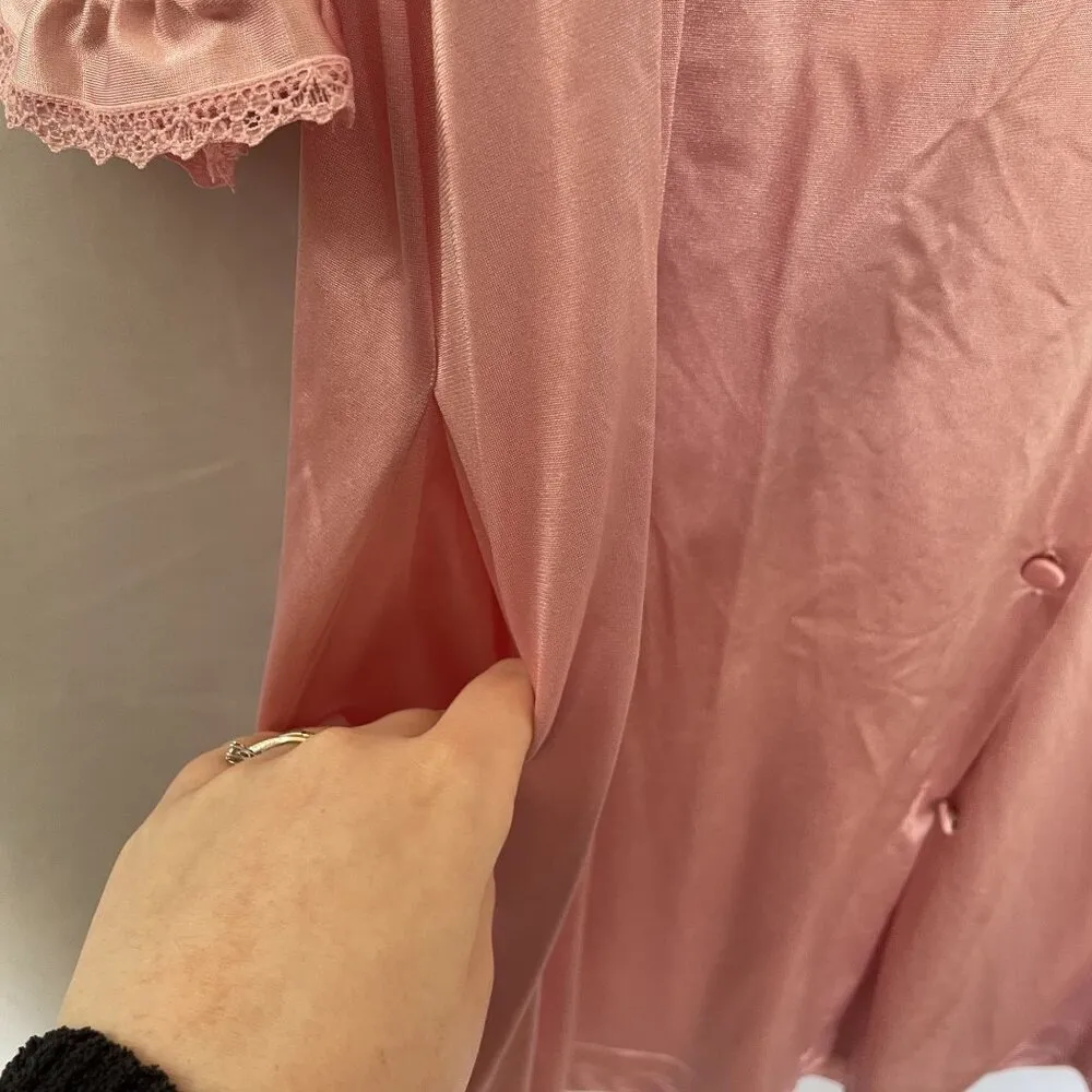 Collectibles by JCPenney pink lacy 3/4 sleeve nightgown vintage cottagecore L Size L - Image 6