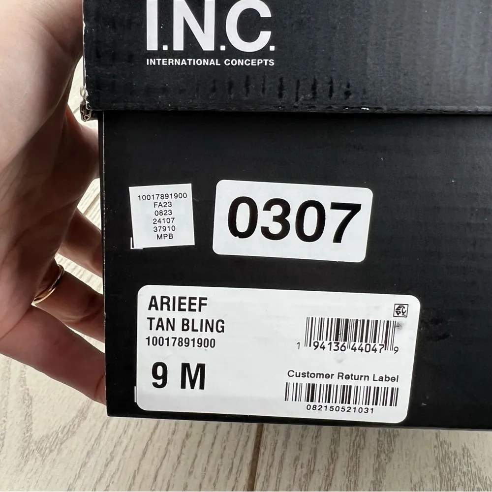 I.N.C. International Concepts Ariee Mini Cold Weather Booties 9M Tan Bling $60 Size 9 - Image 8