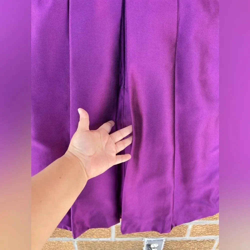 Dsquared2 purple Silk Bow Neckline Balloon Hem Dress S/40 Purple - Image 8