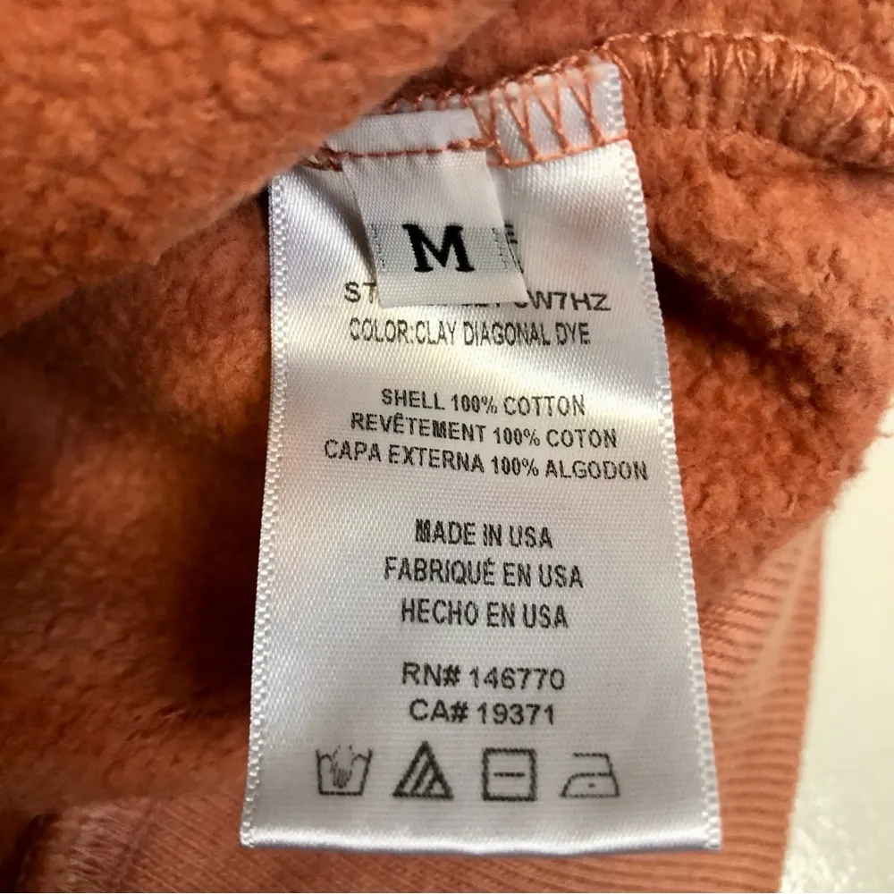 x Hanes Collab 70s Tie Dyed Cotton-Jersey Sweatshirt Clay Diagonal Dye M - Image 10