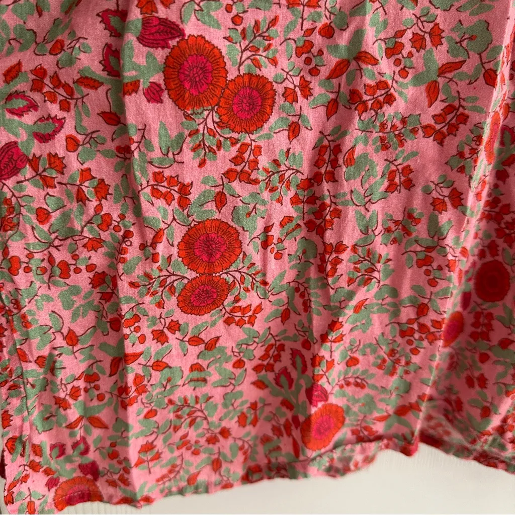 Roller Rabbit Pink Floral Three Quarter Sleeve Tunic - Image 5