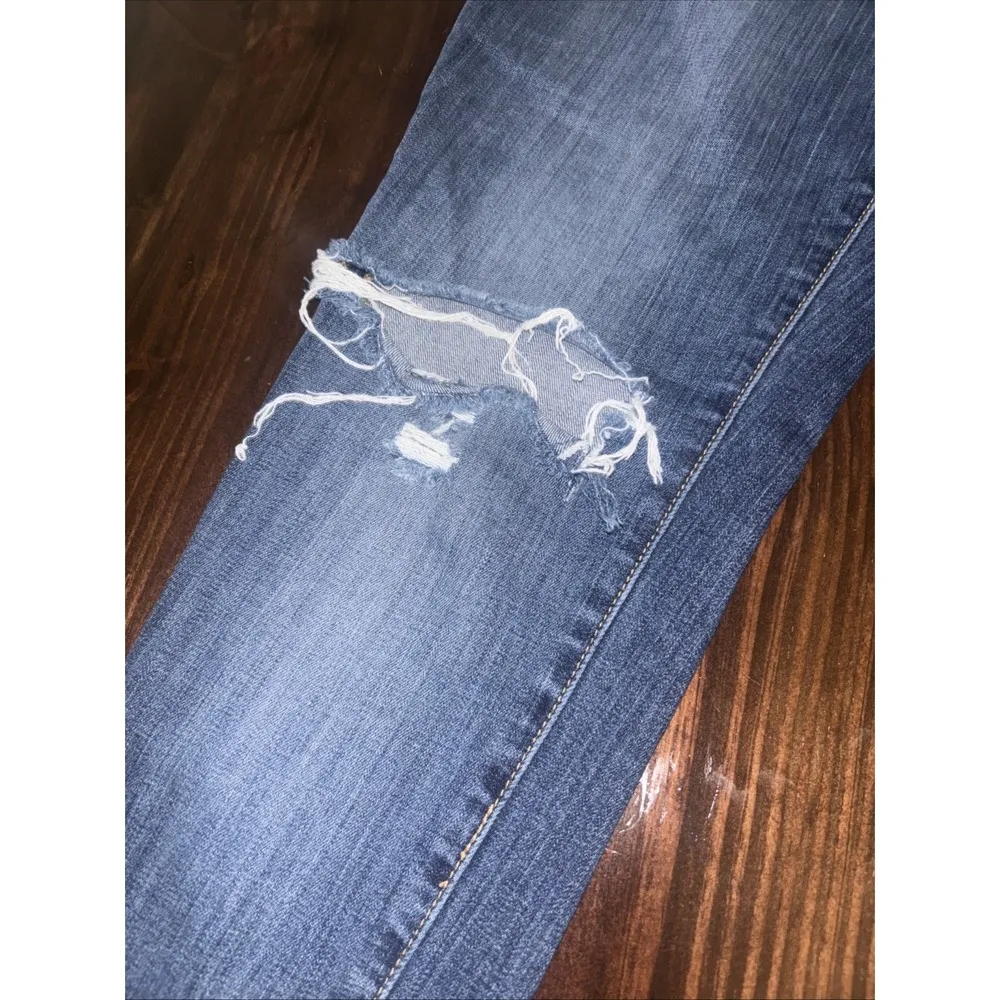 Driftwood Anthropologie Marilyn Distressed Dark Wash Jeans  - Size 30 - Image 9