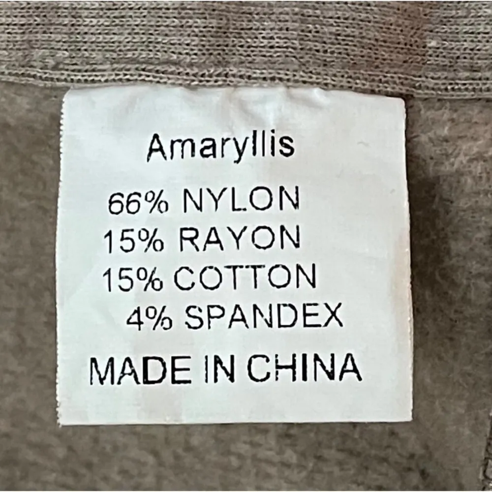 amaryllis by Ashlee Nichols Tan Ruffle Snap Hoodie Sweatshirt Size Large - Image 6