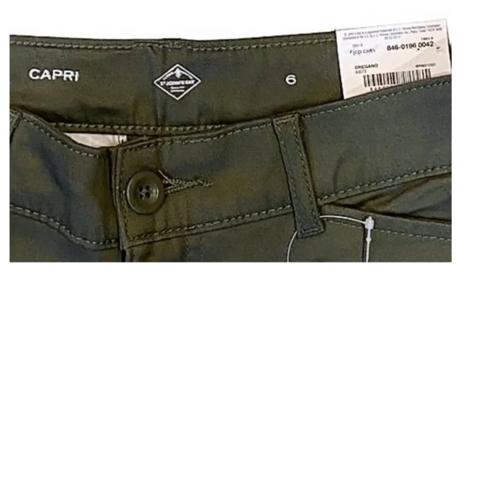 NWT ~ ST JOHNS BAY Mid Rise Oregano Green Casual Capri Pants ~ Women's Size 6 - Image 5