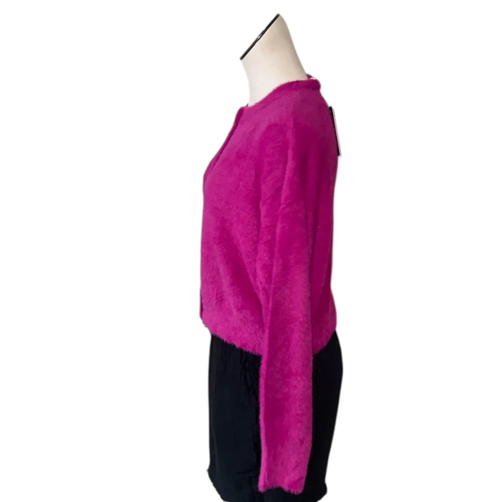 NWT Levi's Cat Cardigan Sweater Fuzzy Color: Festival Fuchsia - Pink XL - Image 4