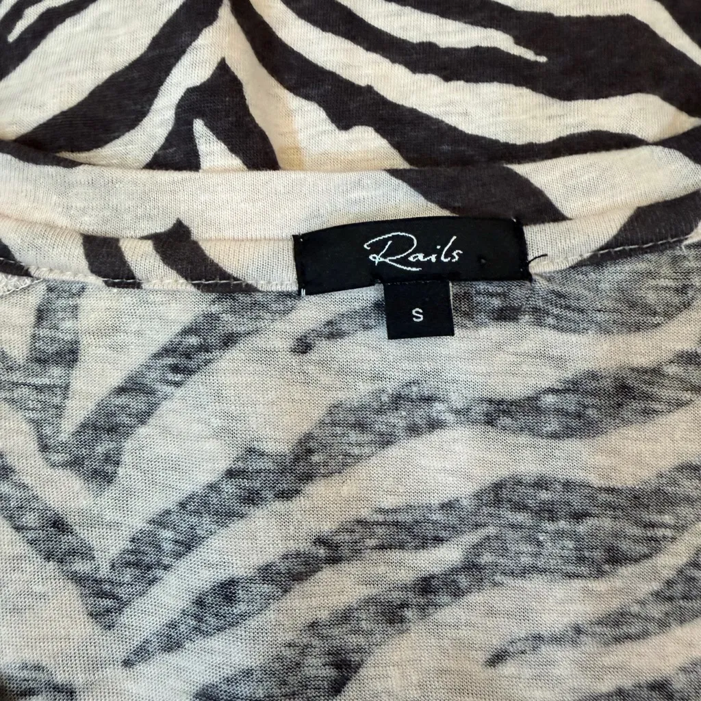 Rails Sami Ivory Tiger Stripe Long Sleeve Top - Image 3