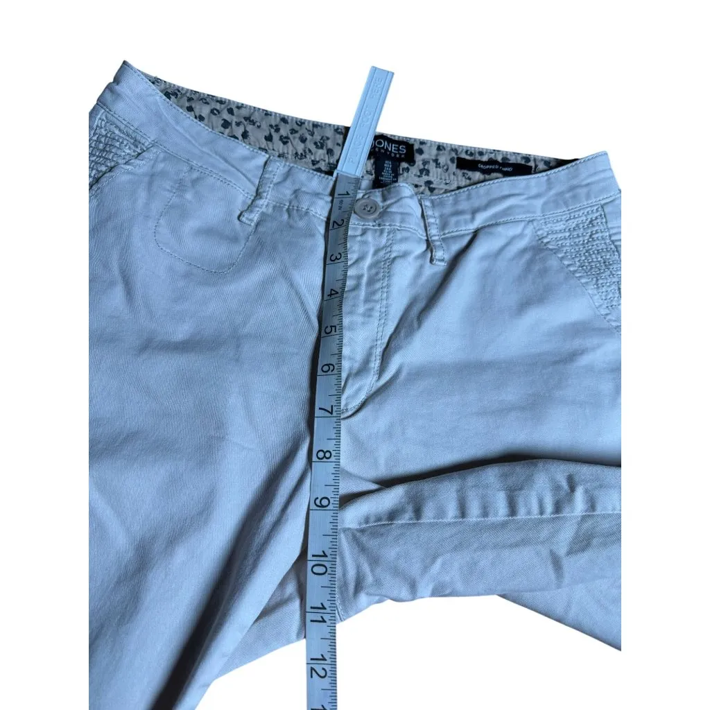 Jones New York Women's Cropped Chino Pants Sz 6 Beige Straight Leg Casual READ - Image 7