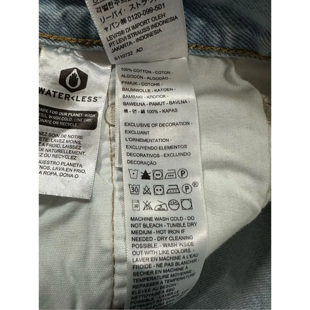 Women's Levi's 501 Original High Rise Jean Shorts Sansome Muse Blue Sz 26 - Image 10