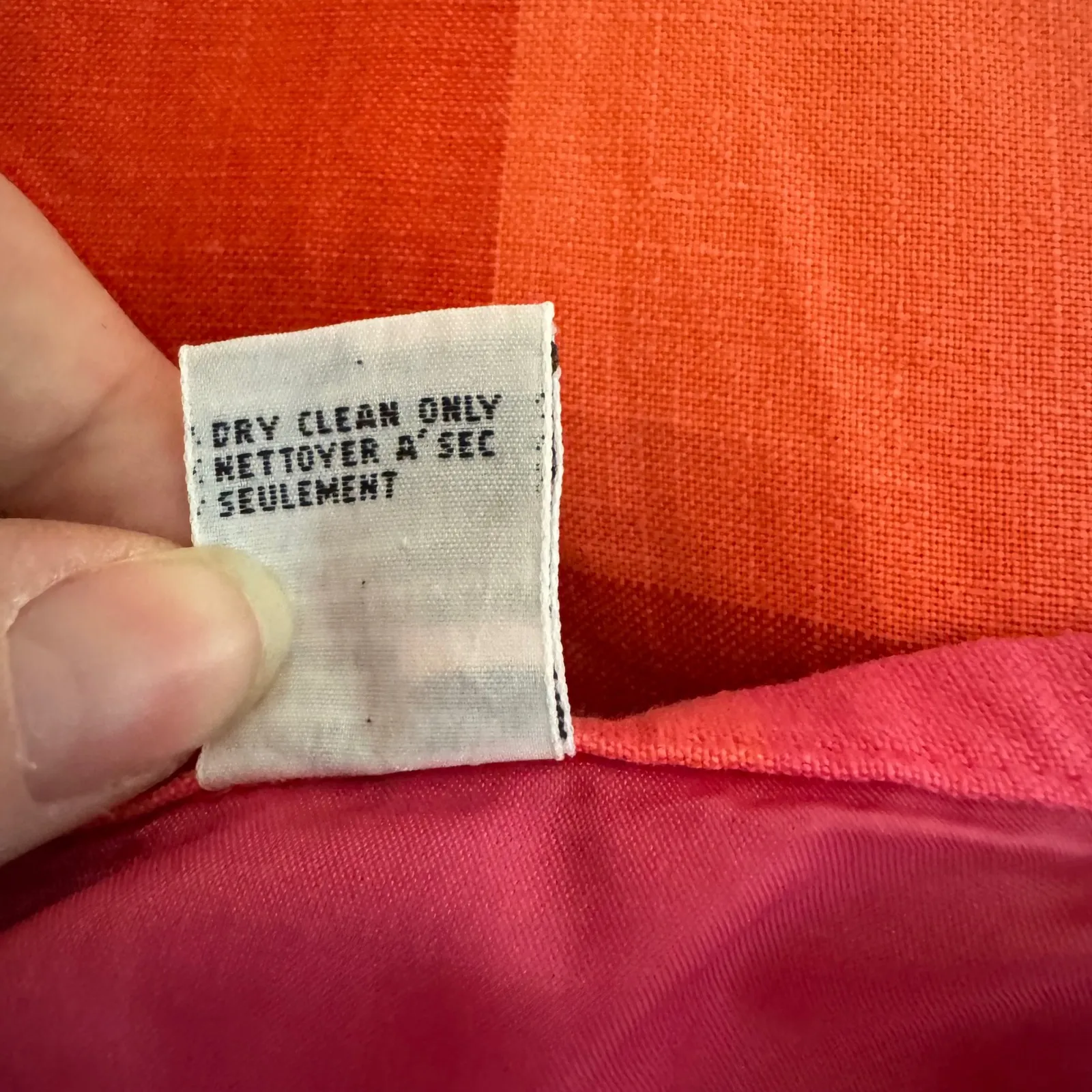 VTG‎ Talbots Womens 100% Linen Midi Skirt Sz 10 Pink Plaid Preppy Modest Teacher - Image 7