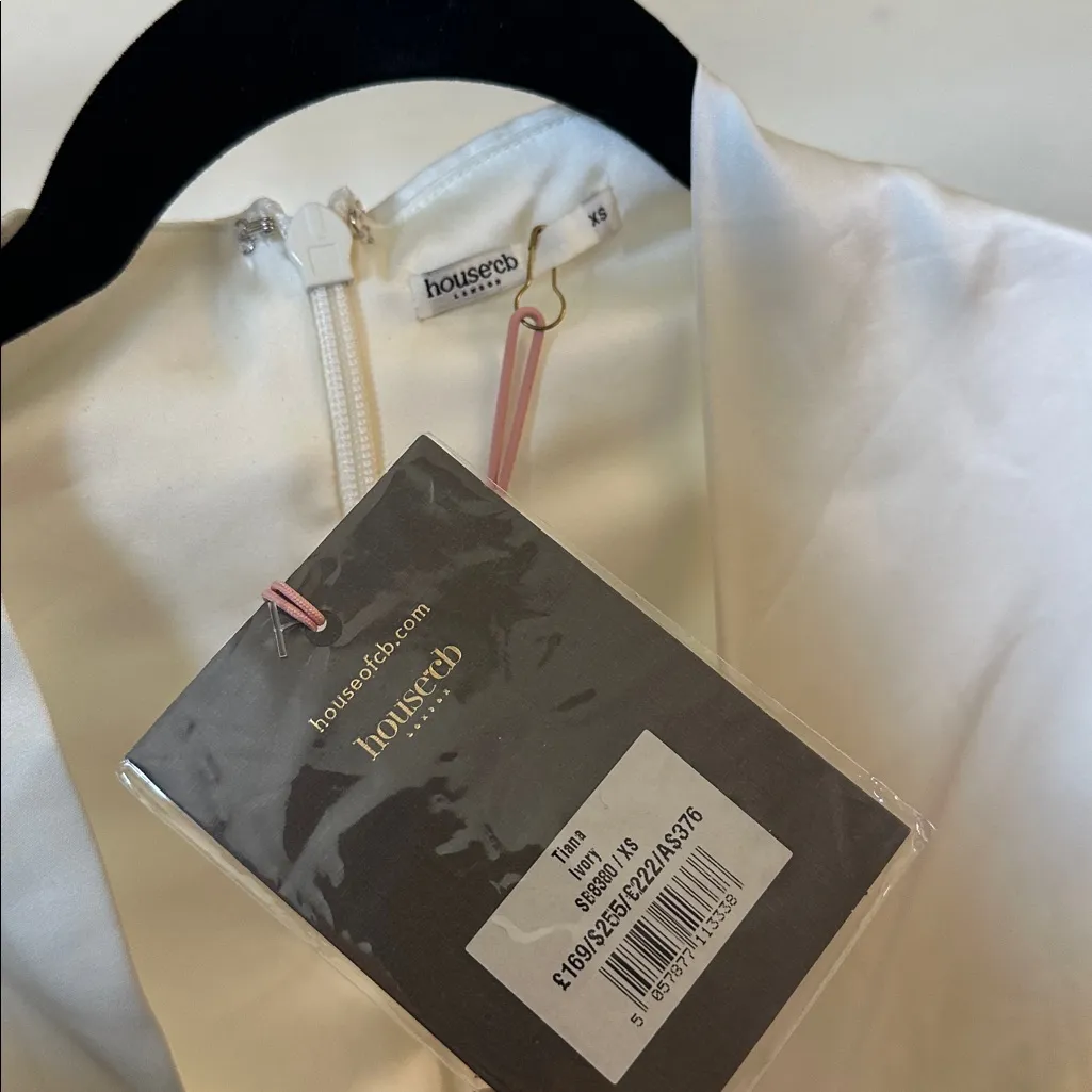 HOUSE OF CB 'Tianna' Ivory Ruffle Corset Dress NWOT size XS - Image 6