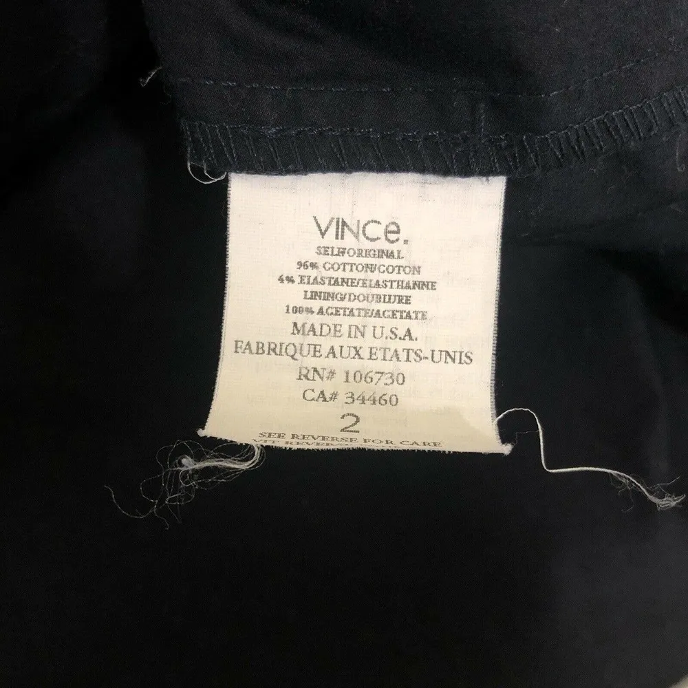 Vince Size 2 Pleated A Line Skirt Navy Blue Gray Color Block Stretch Above Knee - Image 10