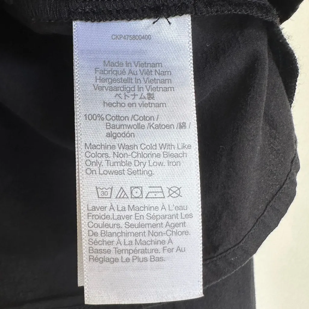 MADEWELL The Signature Poplin Crop Shirt Black Small NM415 - Image 9