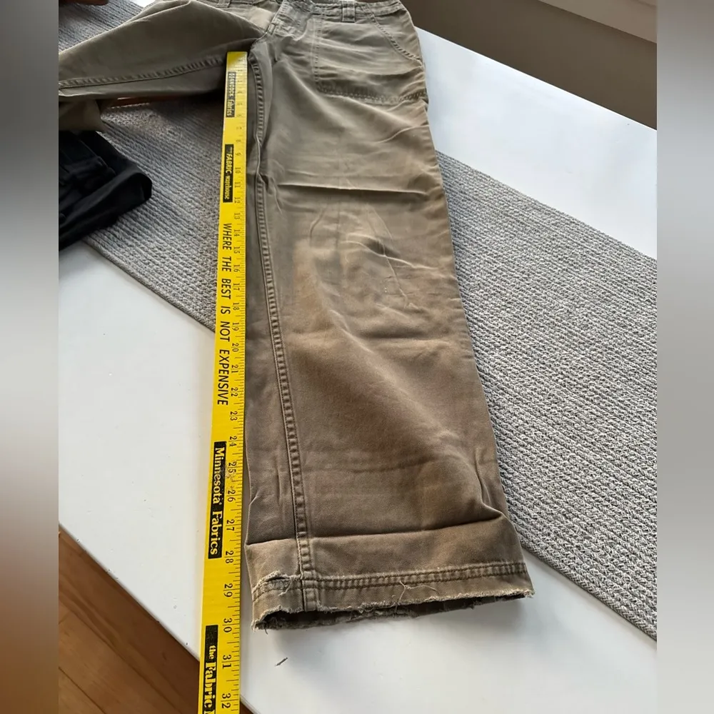Vintage Old Navy Olive Green Cotton Utility Khaki Pants Size 6 - Image 10