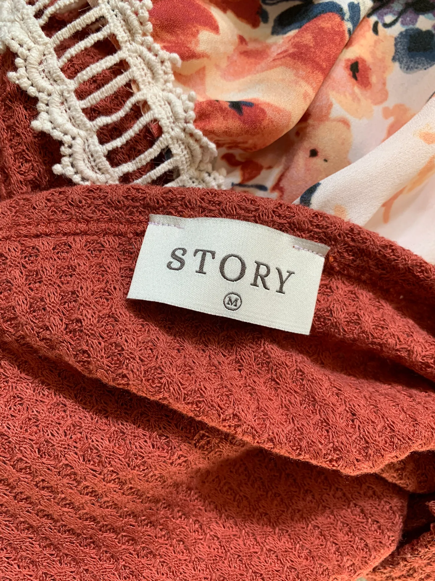 Waffle Knit Balloon Sleeve Top - Image 3