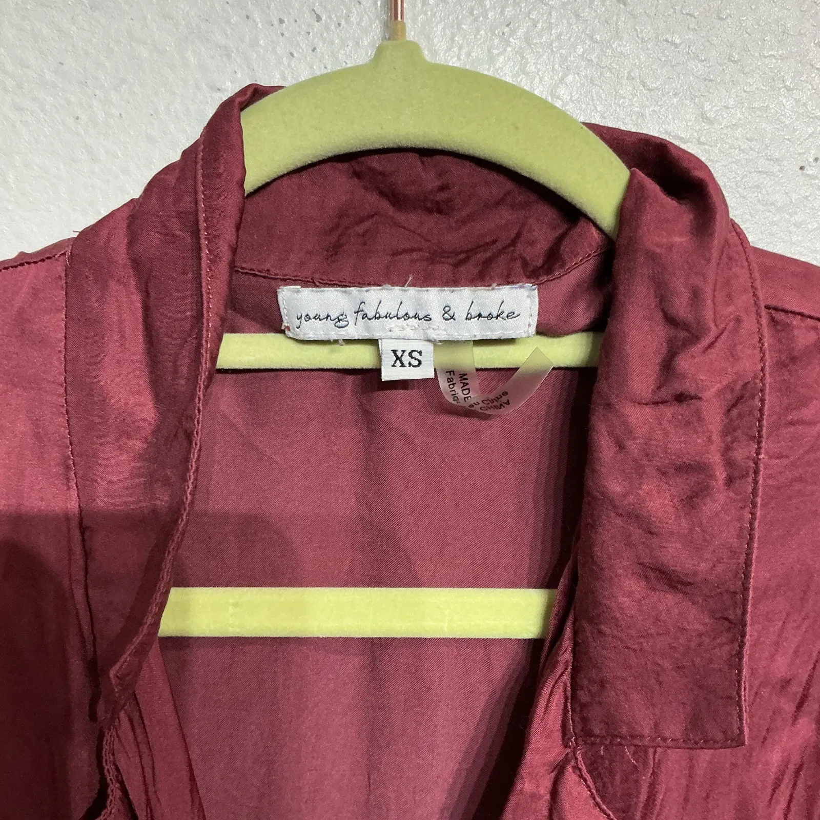 Young Fabulous & Broke Burnt Brick Truman Solid Jumpsuit Sz XS - Image 5