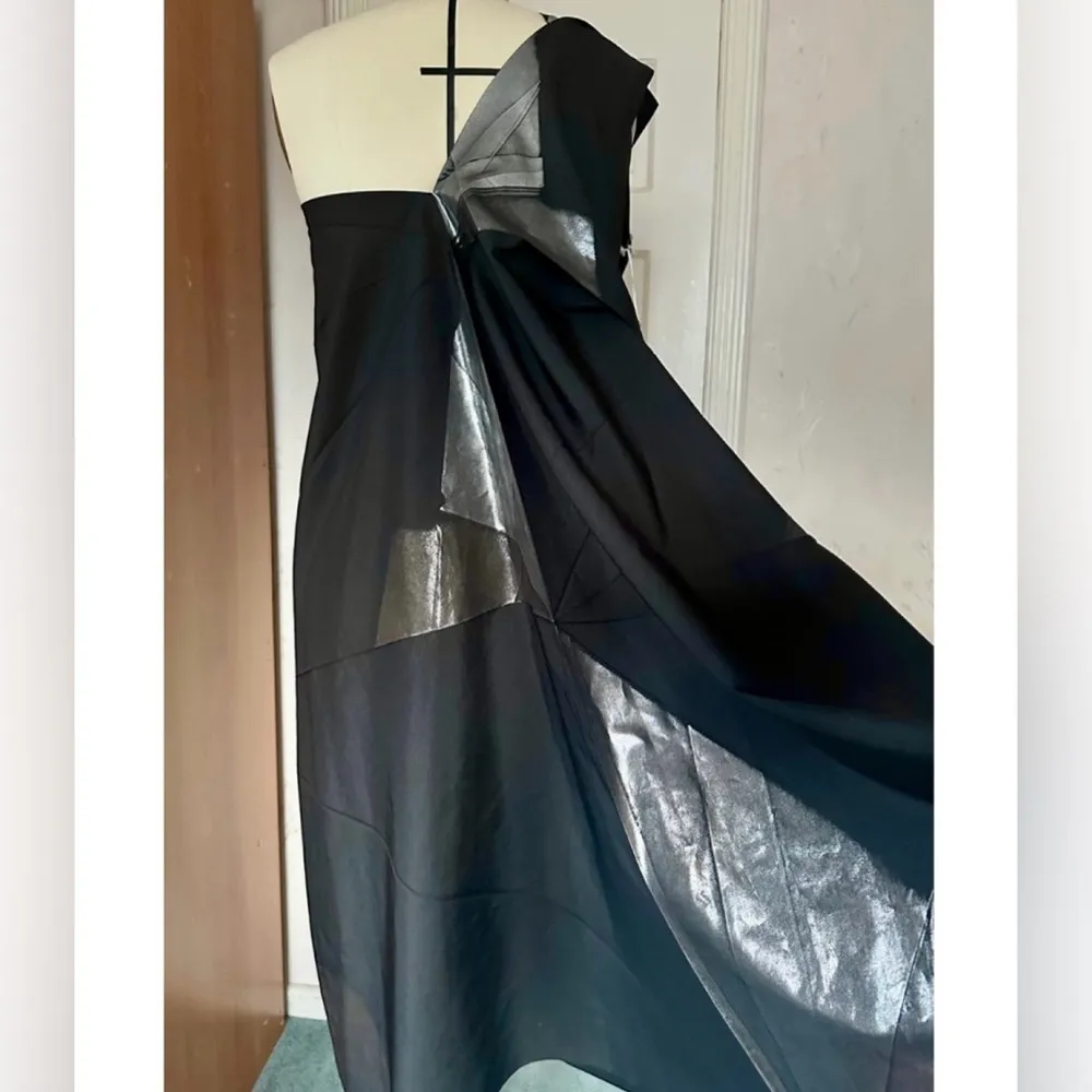 132 5. Foil Printed Origami Dress - Image 10