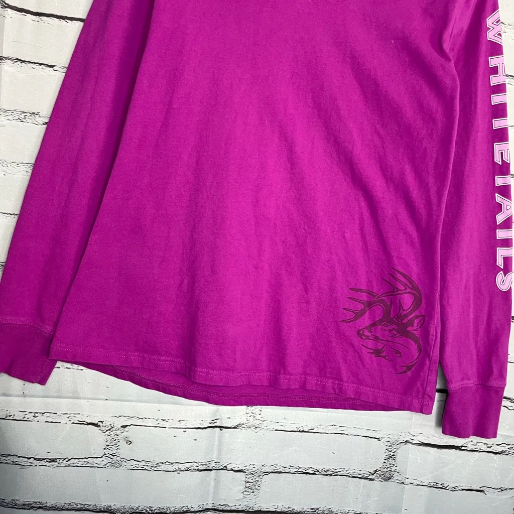 Legendary Whitetails Magenta Graphic Long Sleeve Tee M Outdoor Streetwear Top Purple Size L - Image 4