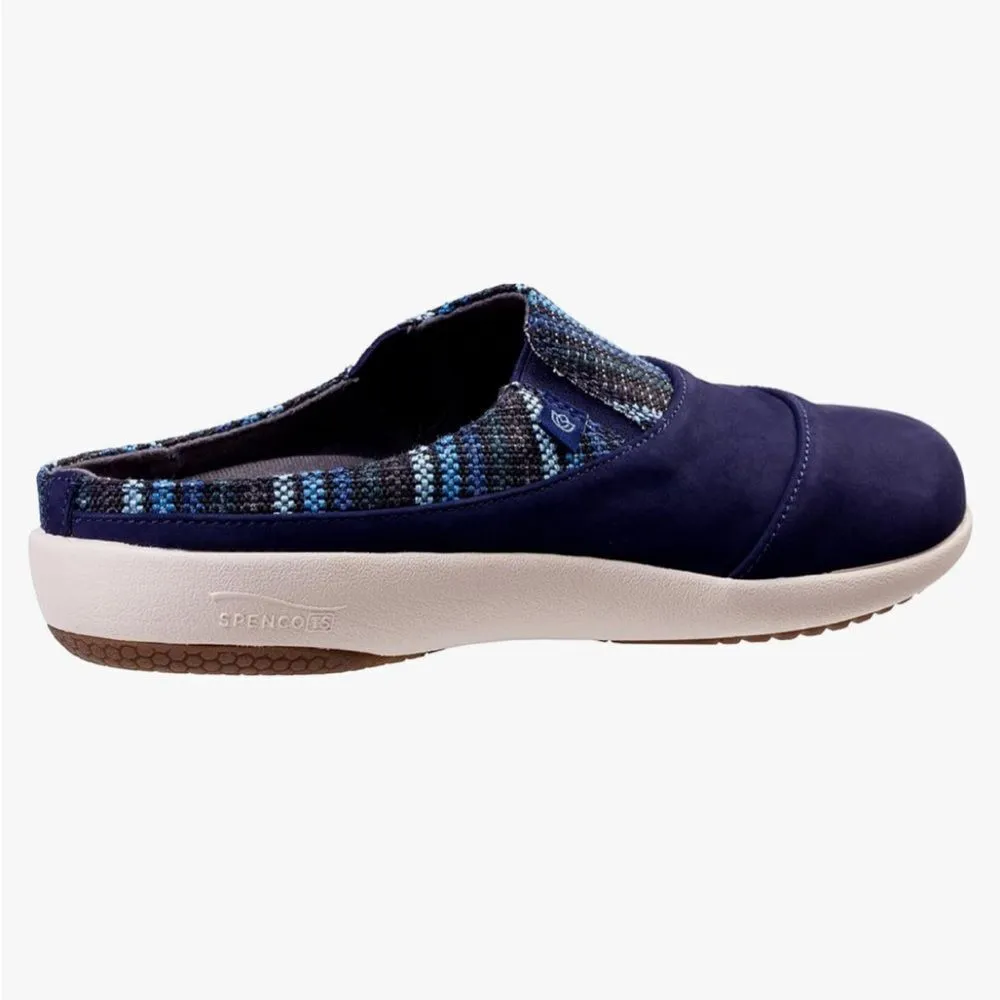 Spenco Orthotic Nubuck Mules Siesta Nuevo Stripe Navy - Image 7