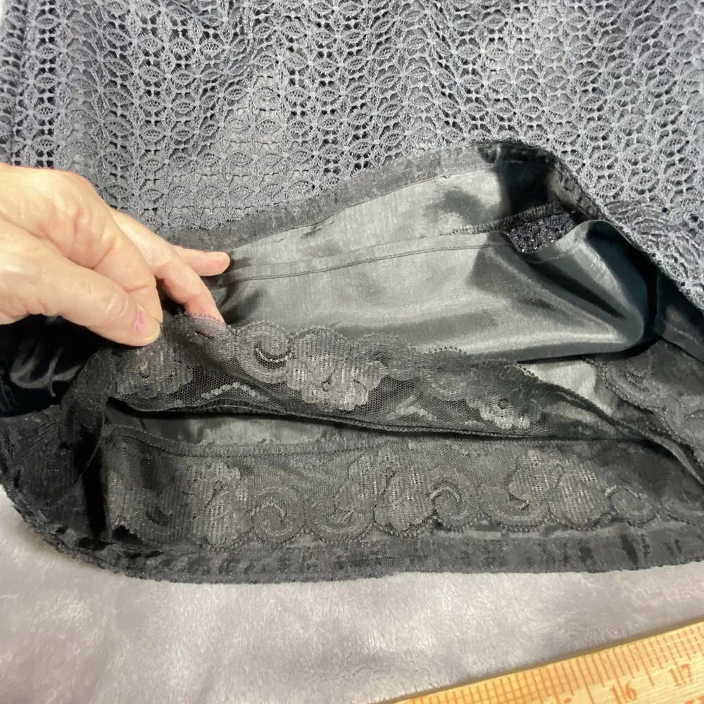 Trina Turk Dress Sz 8 Black Lace Knee Elegant Classic Cocktail Sophisticated USA - Image 13