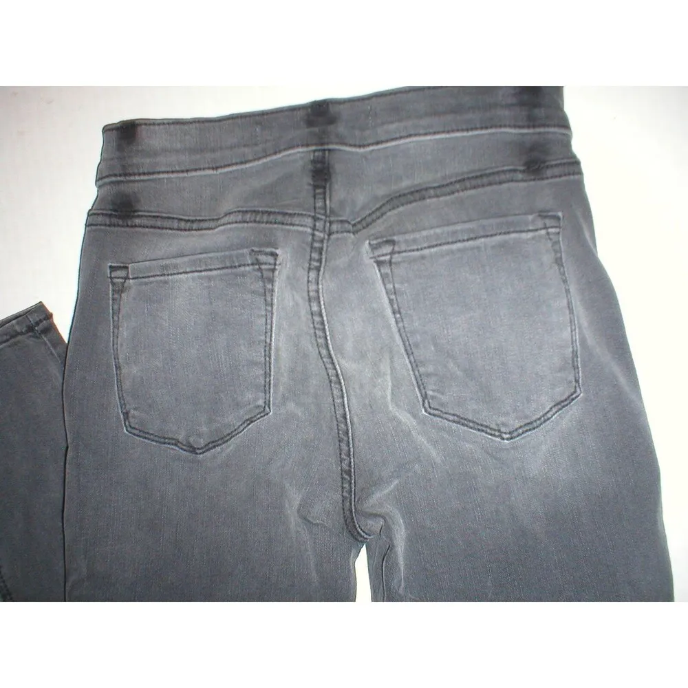 New $228 J Brand Jeans Bree Dark Gray Skinny Night Bird 24 Womens Crop High - Image 5