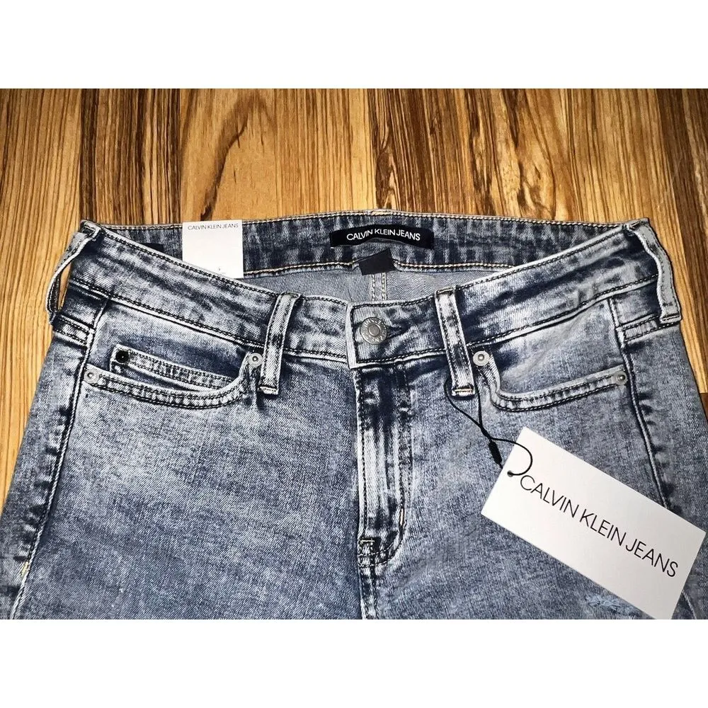 CALVIN KLEIN‎ CKJ 001 Super Skinny Jeans Women's BNWT W29/L30 Stretch Grey NEW - Image 3