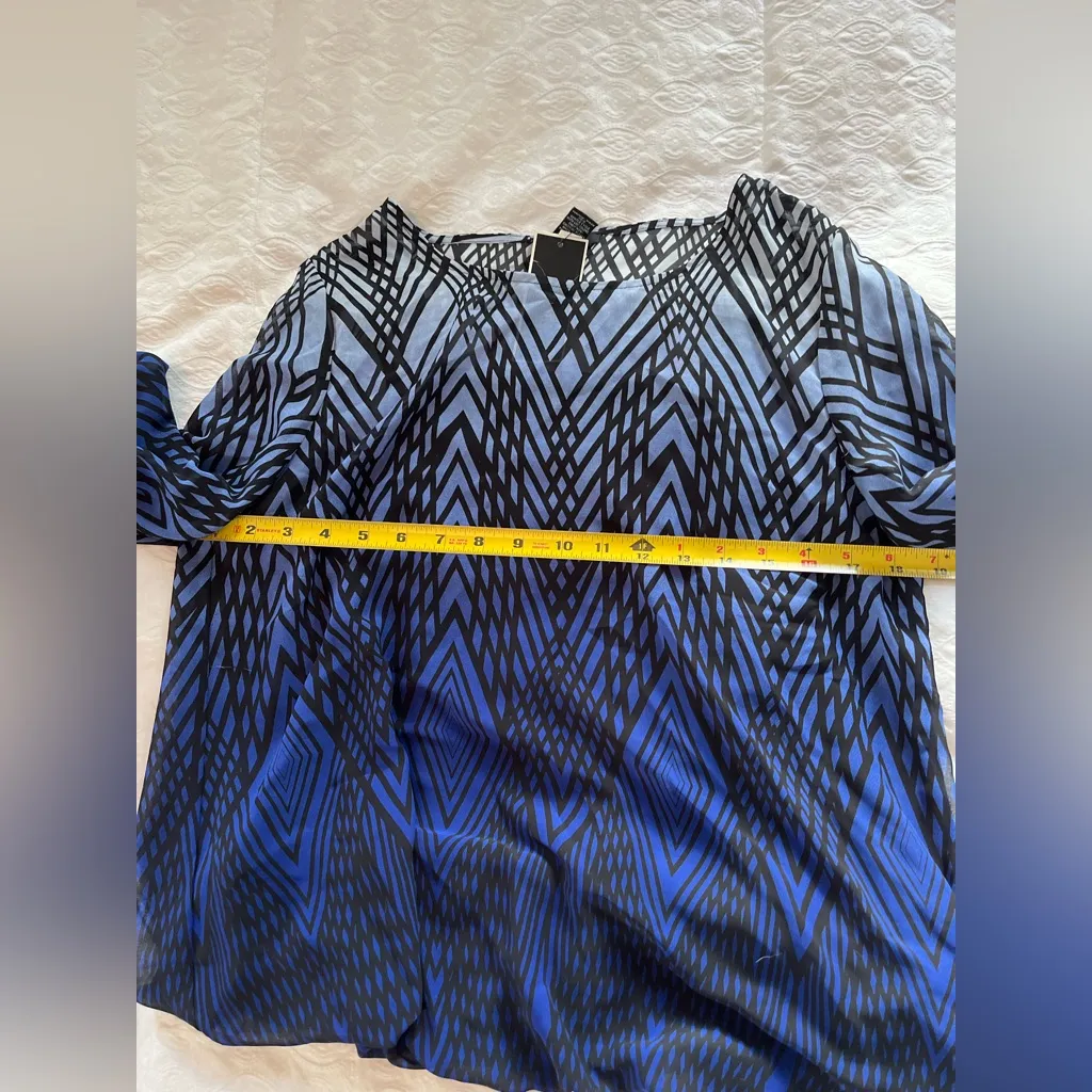NWT: Alfani blue blouse with big sleeves Size undefined - Image 3