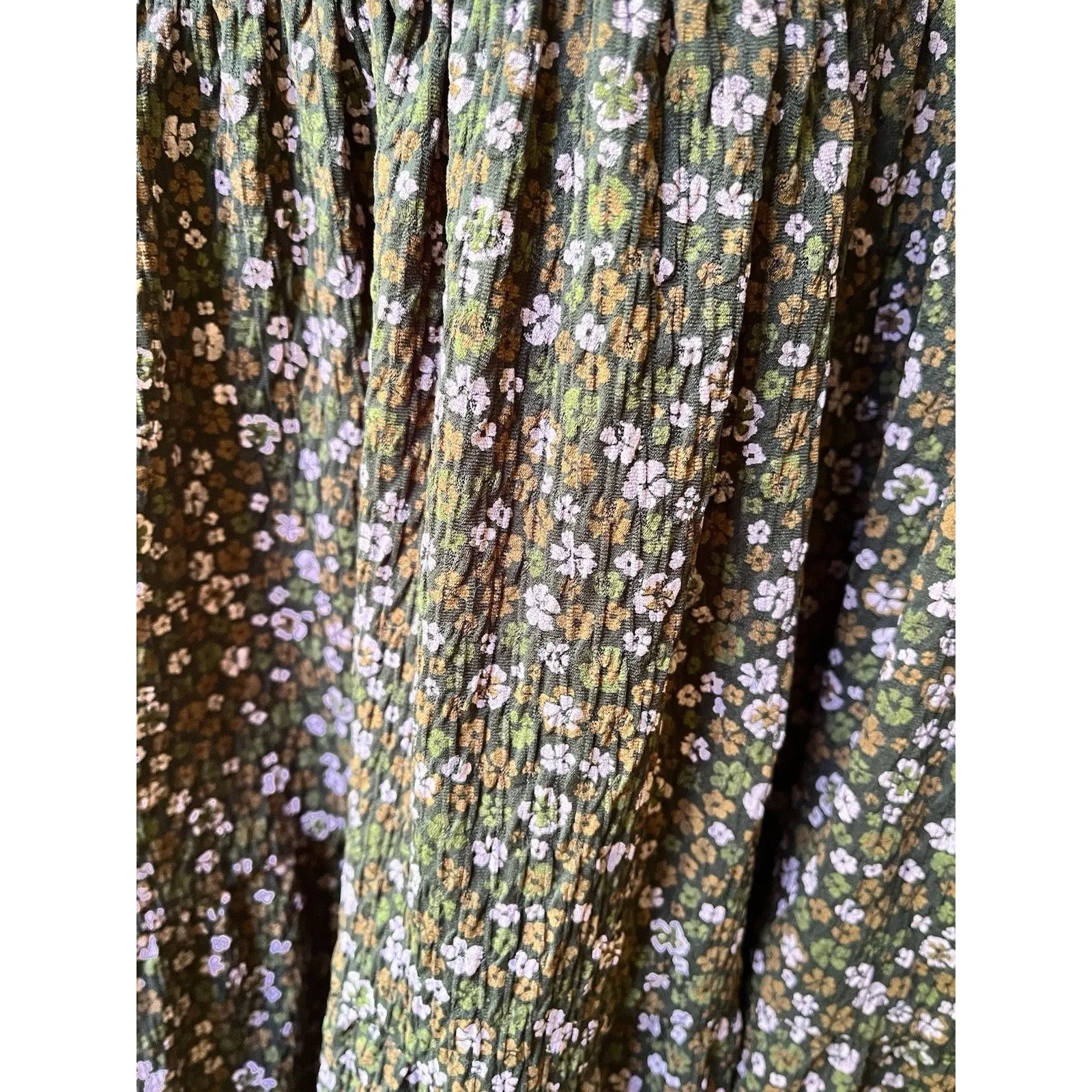 Asos Floral Babydoll Dress 12 Puff Sleeves Dark Fairy Romantic Academic Western - Image 5