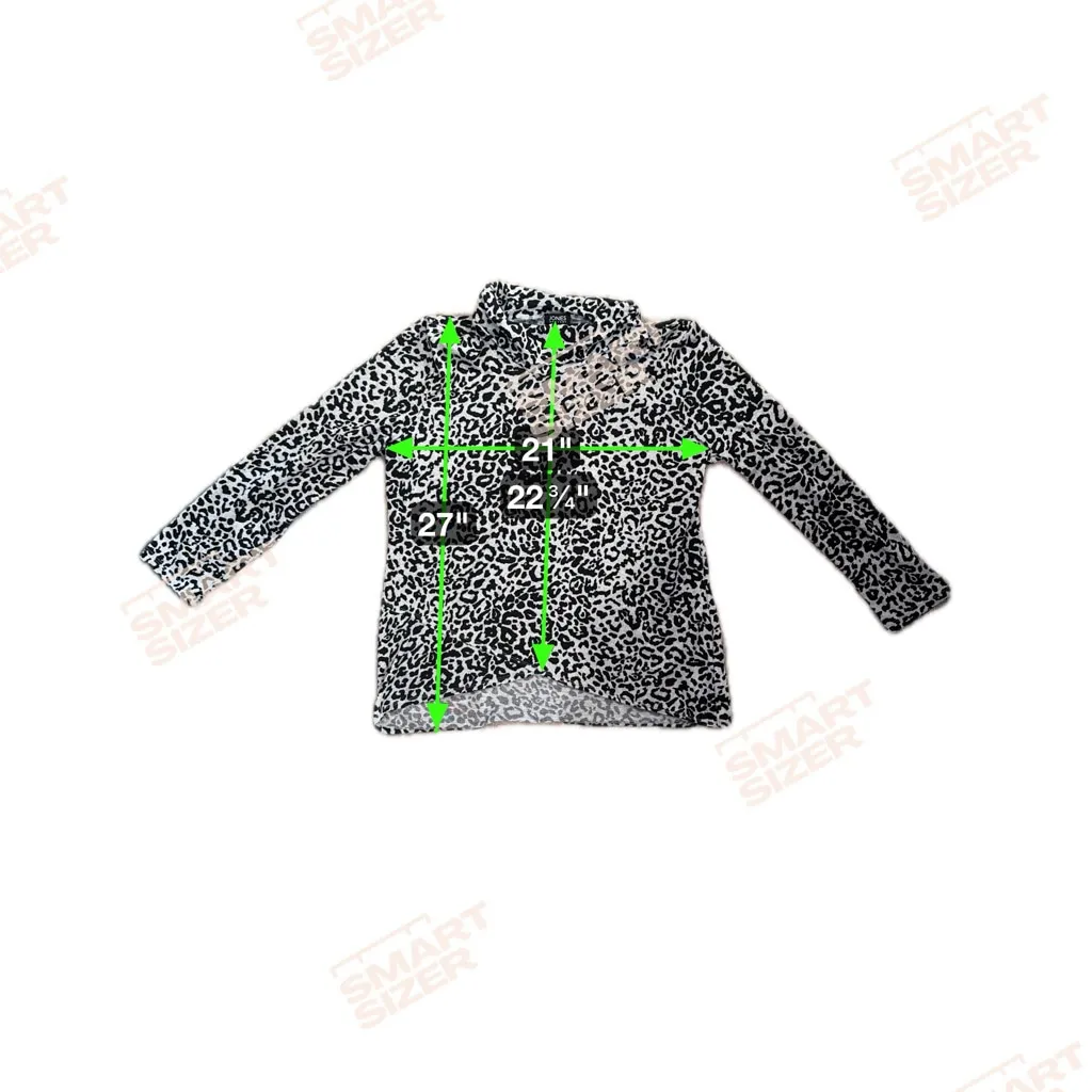 Jones New York  Gray Leopard Print Turtleneck - Image 3