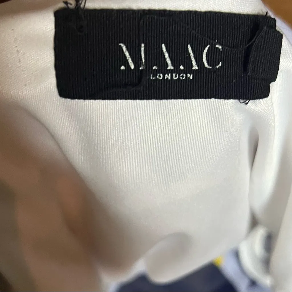 Masc London floral cold shoulder maxi dress size 4 Blue - Image 5