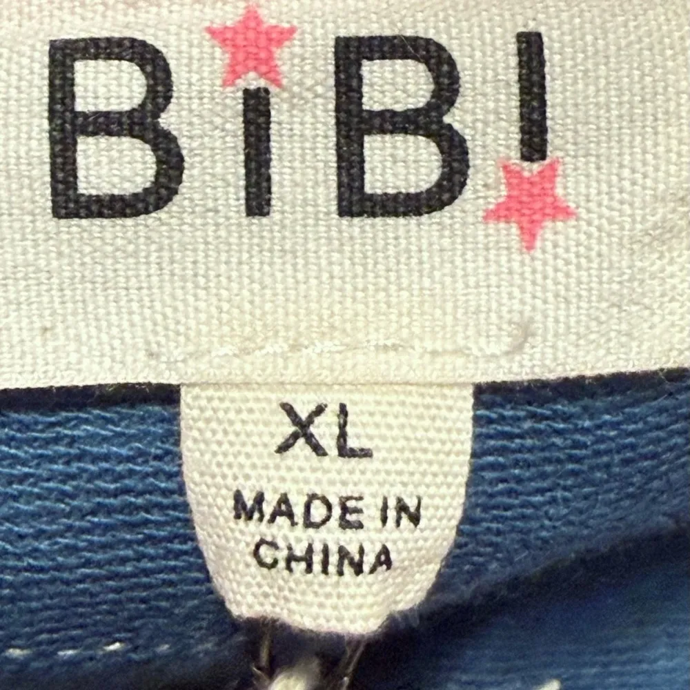 BiBi Stars and Stripes Round Neck Long Sleeve Top Pink Blue White Size Medium - Image 6