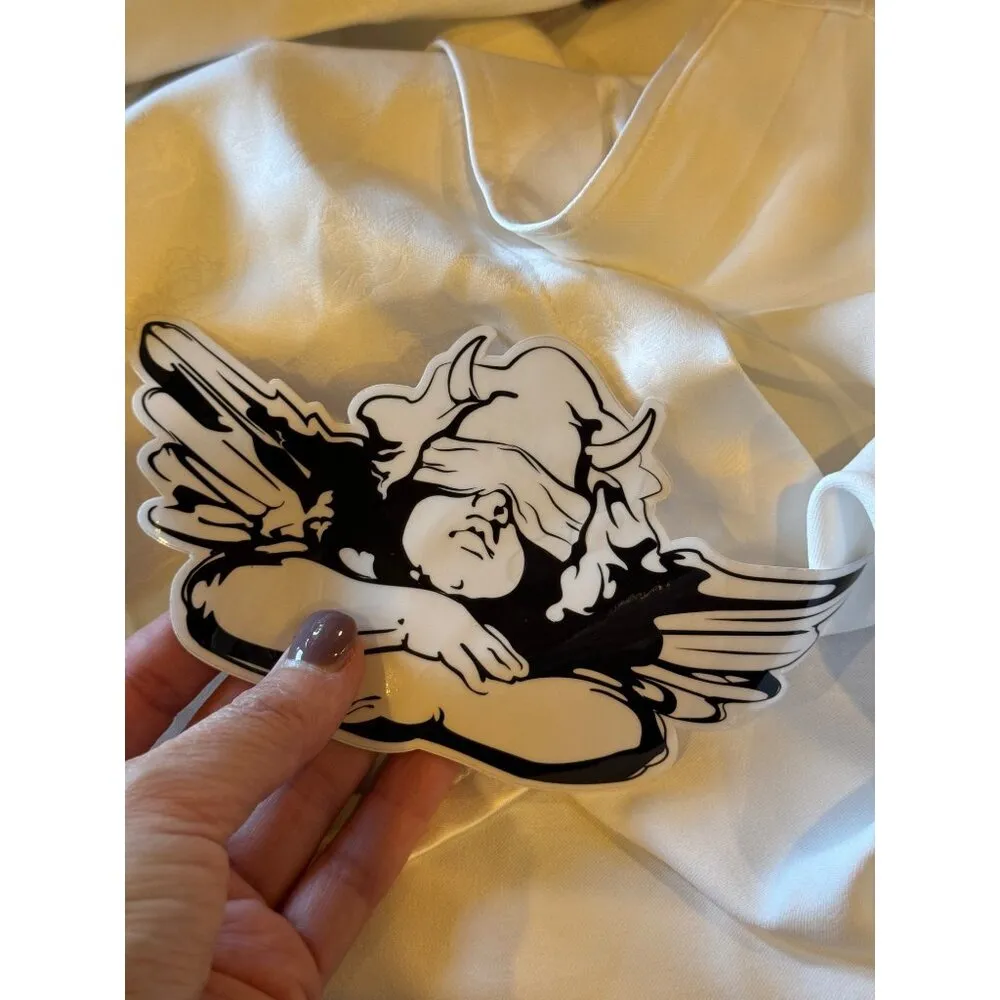 Boys Lie Shirt Women Medium White Satin Collared Button Down Bridezilla Top NWOT - Image 14